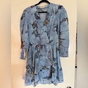 Zadig & Voltaire Medium Silk Floral dress in Glacier